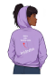 Preview: Handballhoodie mit schwarz pinken Aufdruck