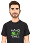Preview: Handballshirt in schwarz mit neongrünem Motiv