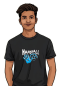 Preview: Handballshirt in schwarz mit neongrünem Motiv