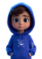 Preview: Handball Hoodie Play it Kids royalblau