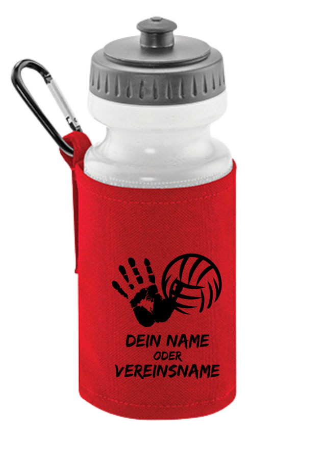 Preview: Volleyball Trinkflasche rot
