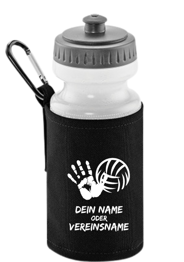 Preview: Volleyball Trinkflasche schwarz
