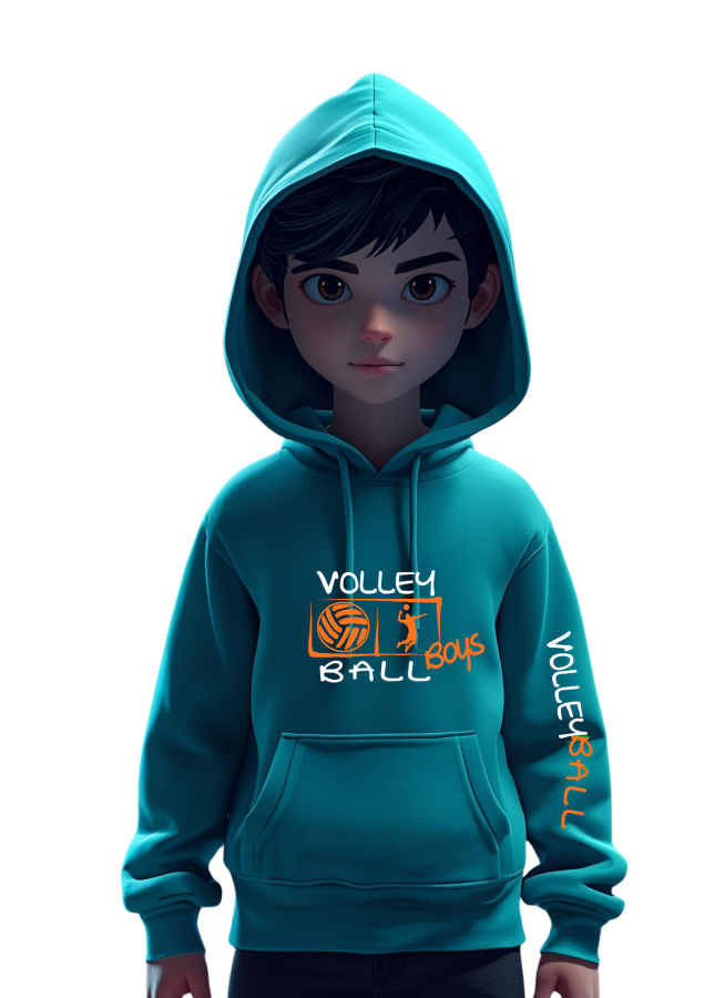 Volleyball Hoodie Boys türkis