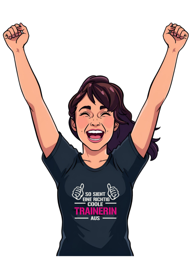 Handballshirt in schwarz mit neongrünem Motiv