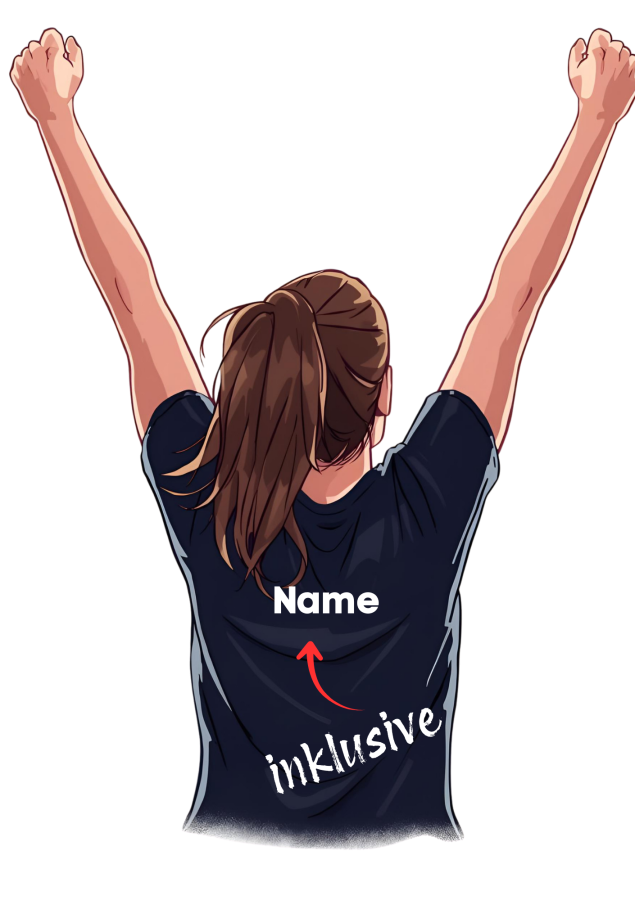 Preview: Handballshirt in pink mit weißem Motiv