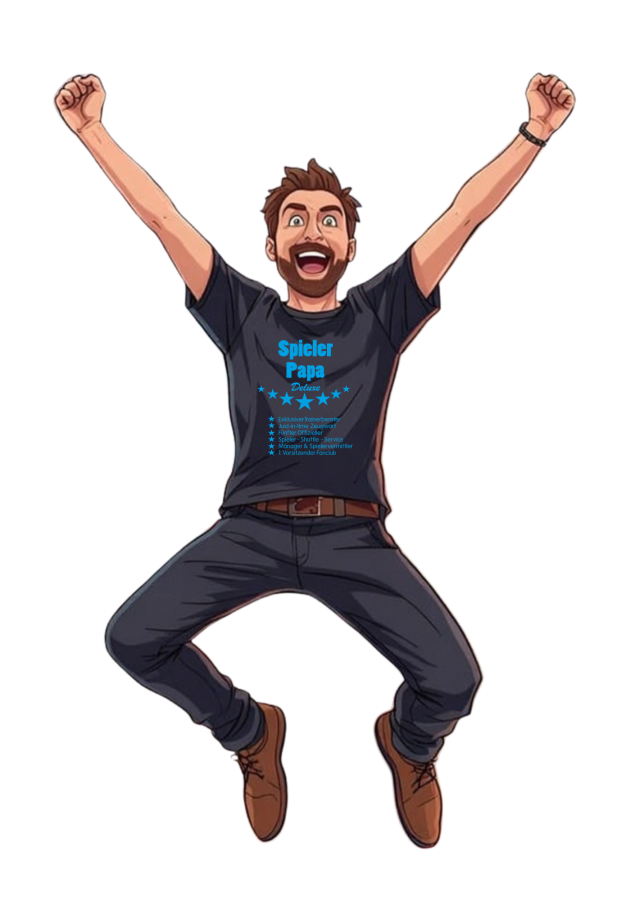 Handballshirt in schwarz mit neongrünem Motiv