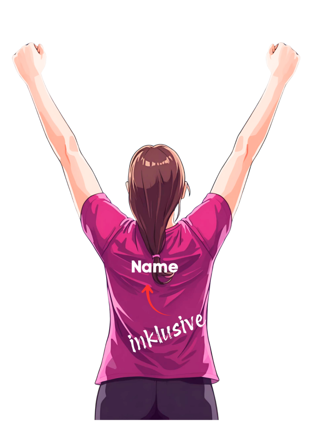 Preview: Handballshirt in pink mit weißem Motiv