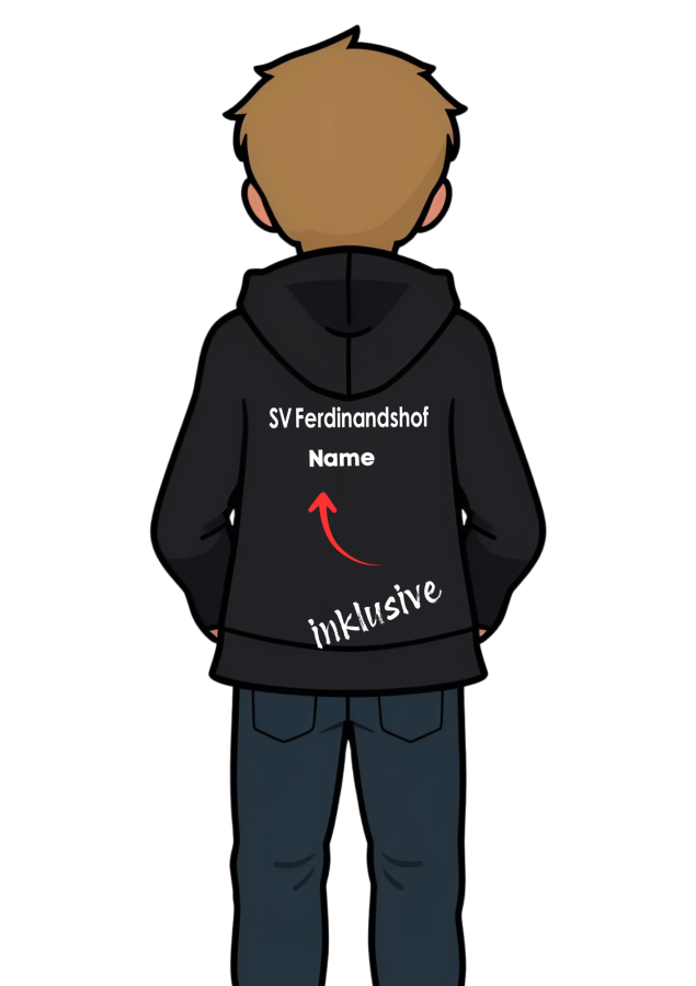 Preview: Ferdinandshof Volleyball Hoodie Victory schwarz