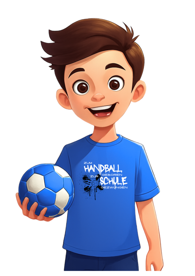 T-Shirt Handball Schule türkis