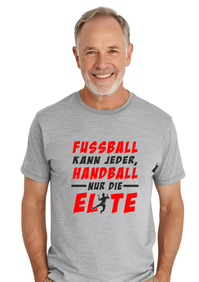 T-Shirt Handball Elite hellgrau meliert