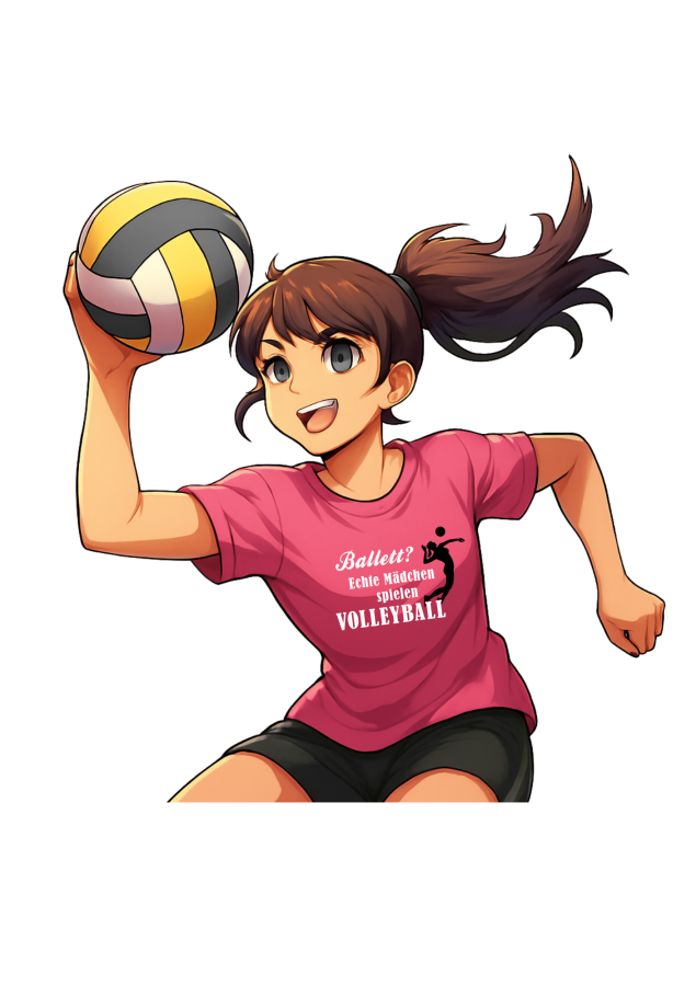 T-Shirt Volleyball Ballett pink
