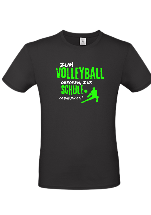 Preview: T-Shirt Volleyball Schule schwarz