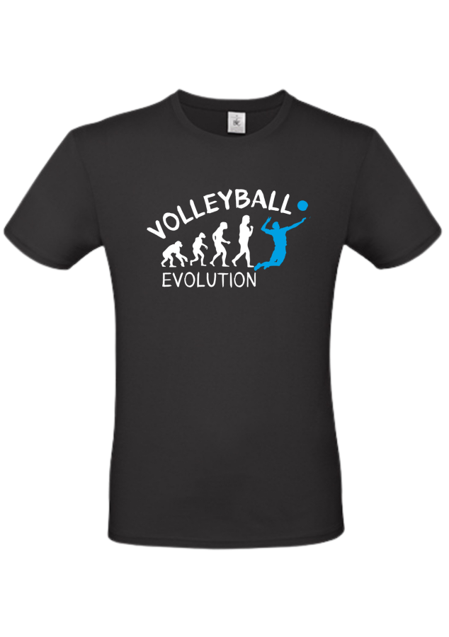 T-Shirt Volleyball Evolution schwarz