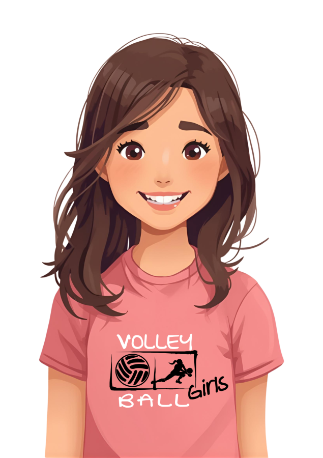 T-Shirt Volleyball Girls pink