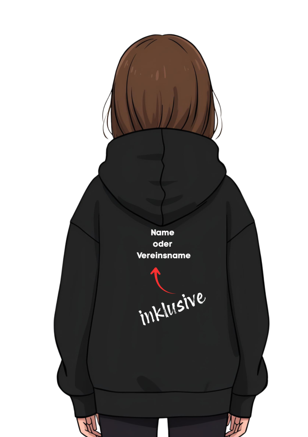 Preview: Volleyball Hoodie Girls schwarz