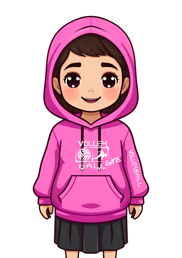 Volleyball Hoodie Girls pink