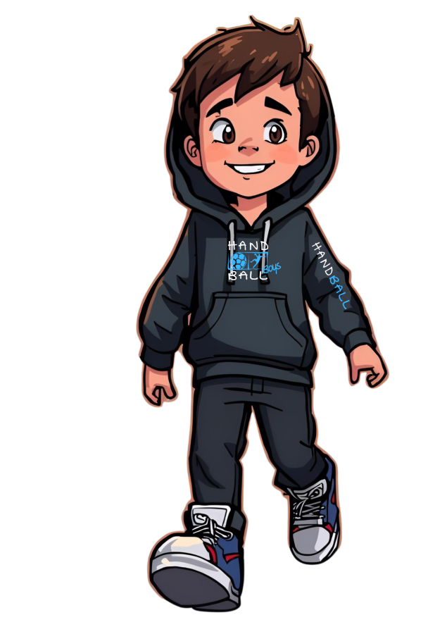 Handball Hoodie Boys schwarz