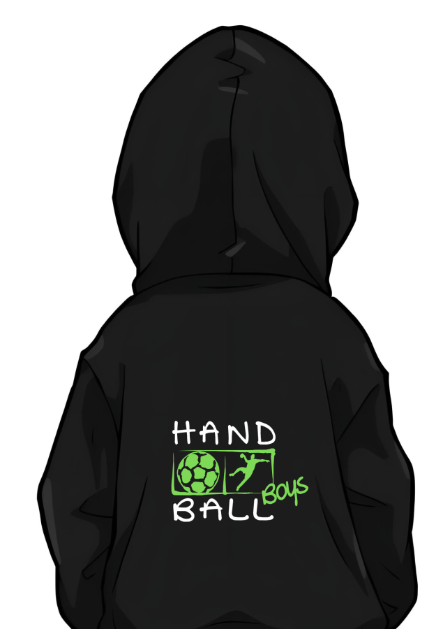 Handball Jacke Boys schwarz