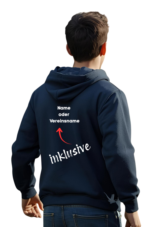 Handballhoodie mit schwarz pinken Aufdruck