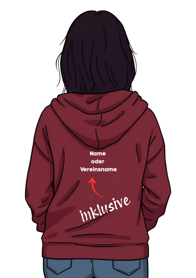 Handballhoodie mit schwarz pinken Aufdruck