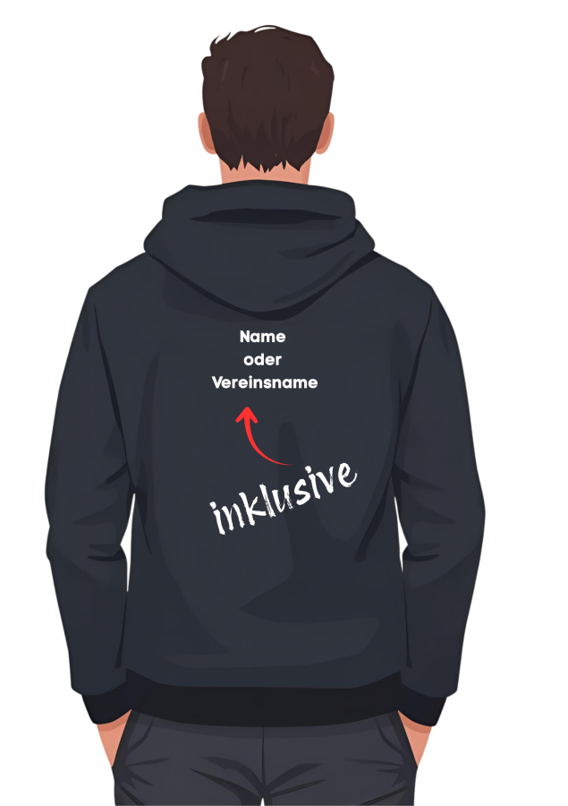 Handballhoodie mit schwarz pinken Aufdruck