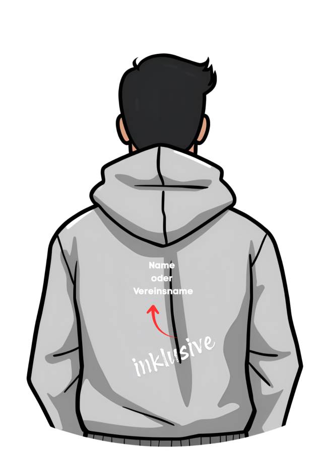 Handballhoodie mit schwarz pinken Aufdruck