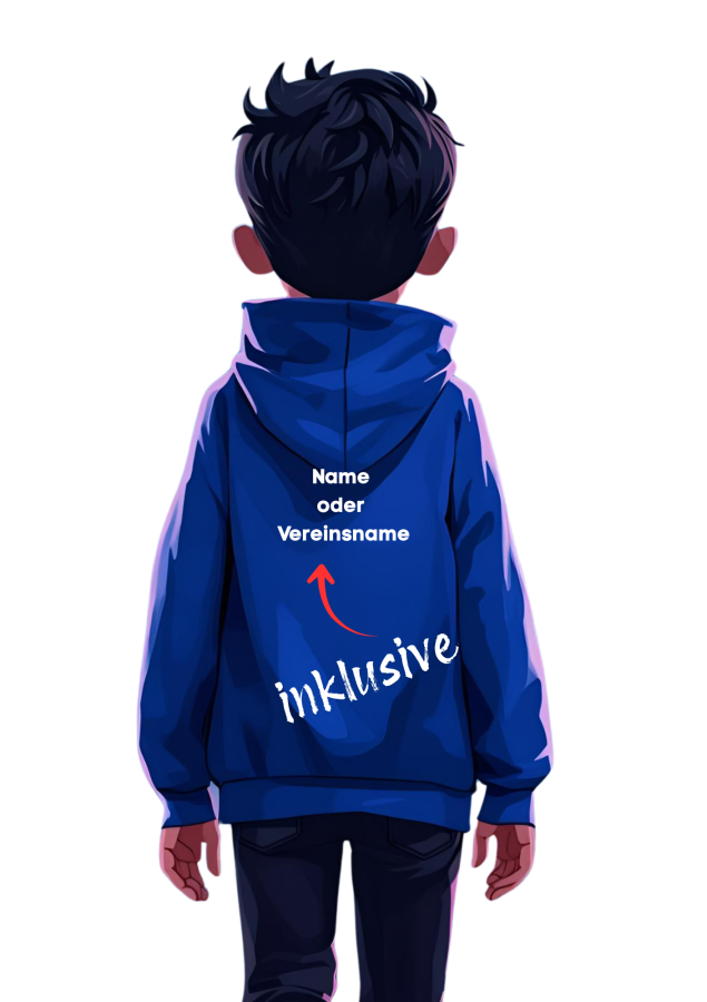 Handballhoodie mit schwarz pinken Aufdruck