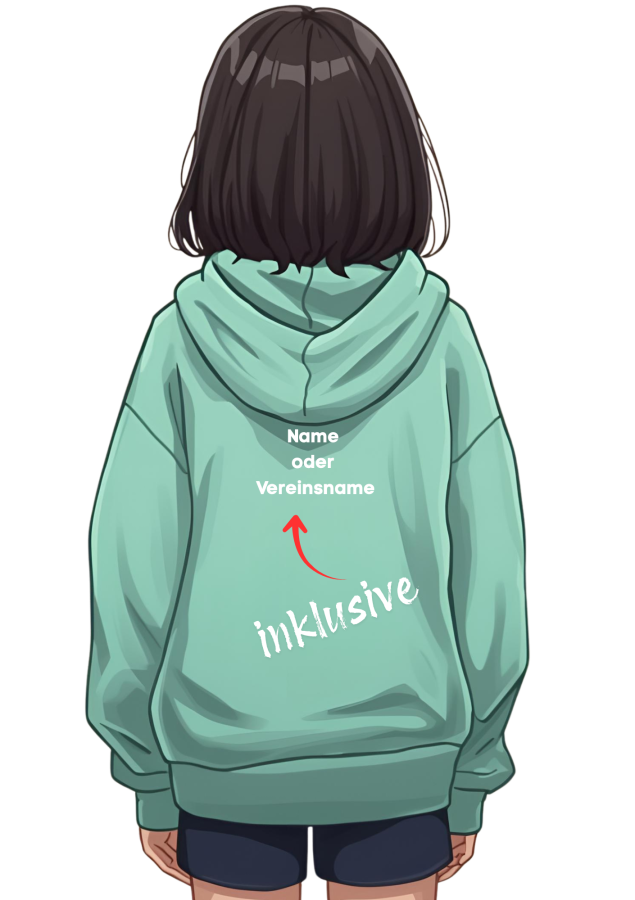Handballhoodie mit schwarz pinken Aufdruck