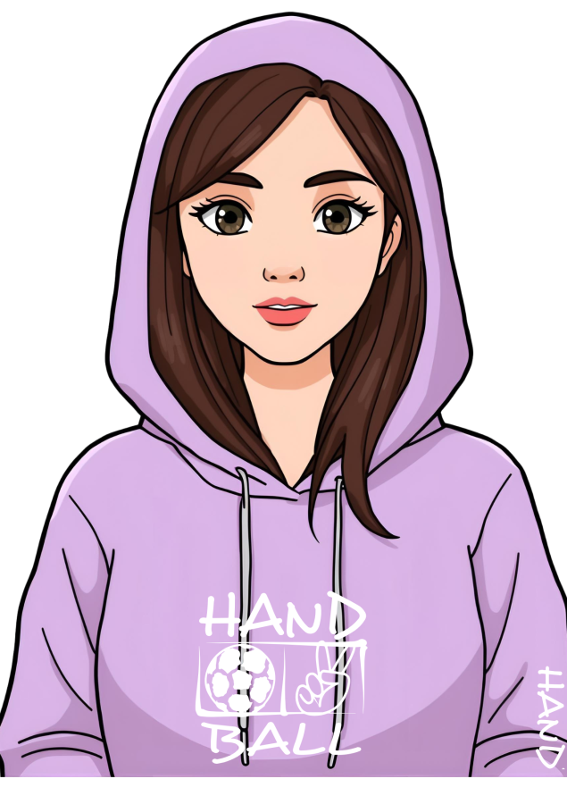 Handball Hoodie Victory digital lavender