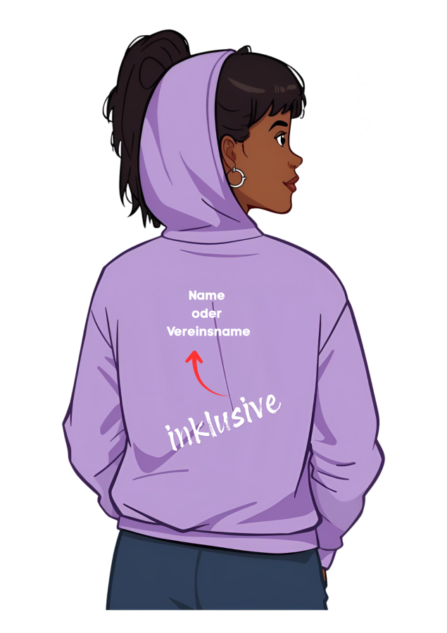 Handballhoodie mit schwarz pinken Aufdruck