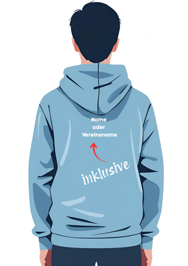 Handballhoodie mit schwarz pinken Aufdruck