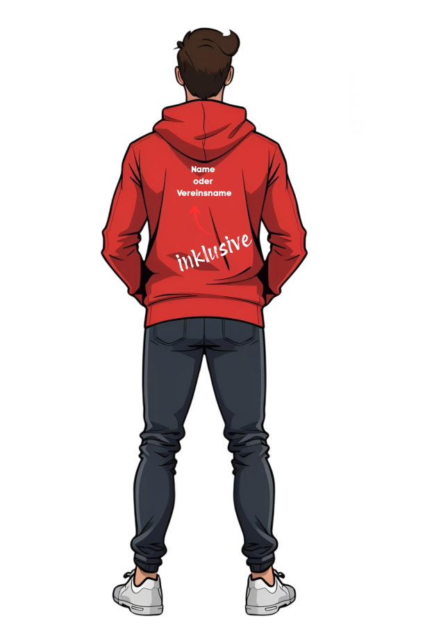 Handballhoodie mit schwarz pinken Aufdruck