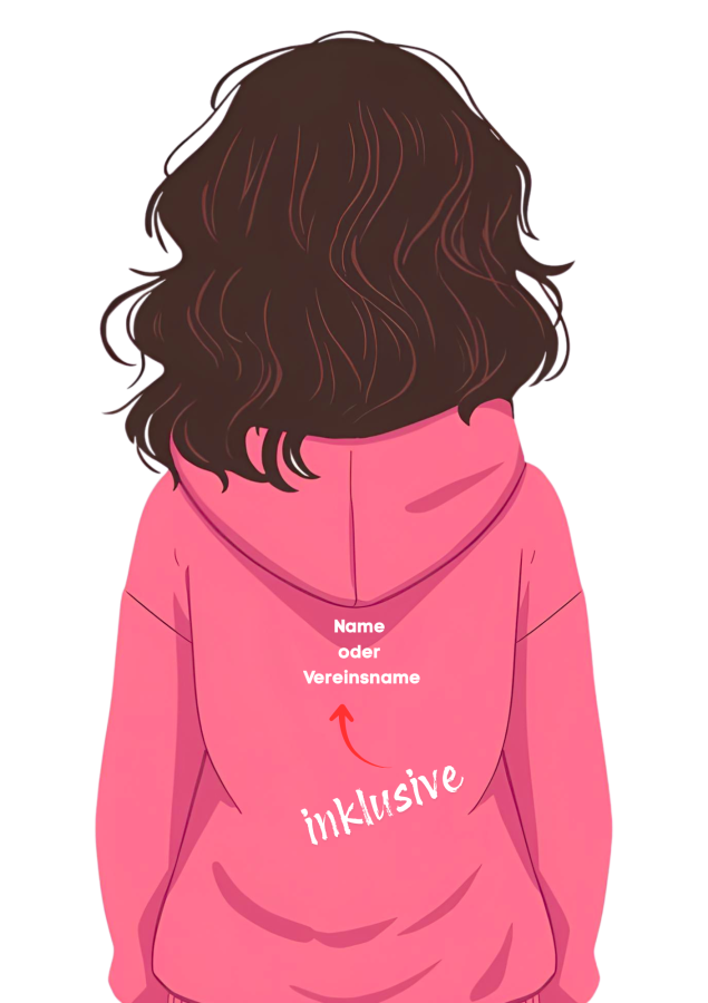 Handballshirt in pink mit weißem Motiv