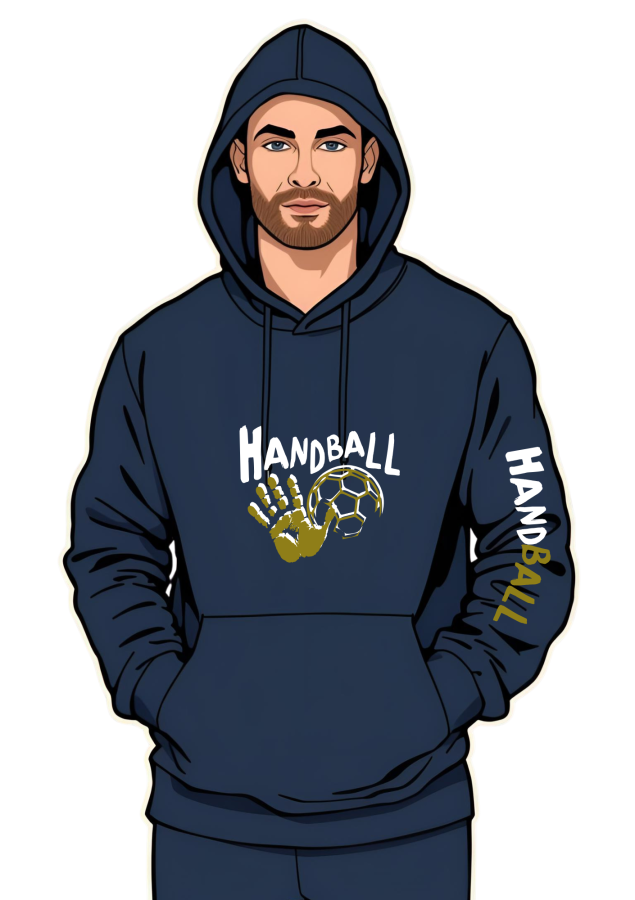 Handball Hoodie Match 1 marineblau