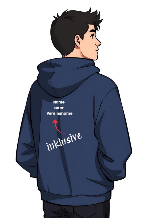 Handballhoodie mit schwarz pinken Aufdruck