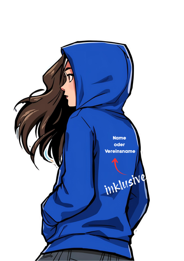 Handballhoodie mit schwarz pinken Aufdruck