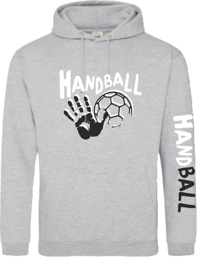 Handball Hoodie Match 1 hellgrau meliert