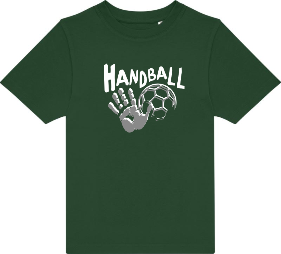 Handballshirt in schwarz mit neongrünem Motiv