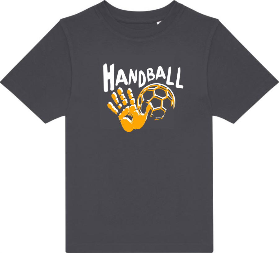 Handballshirt in schwarz mit neongrünem Motiv