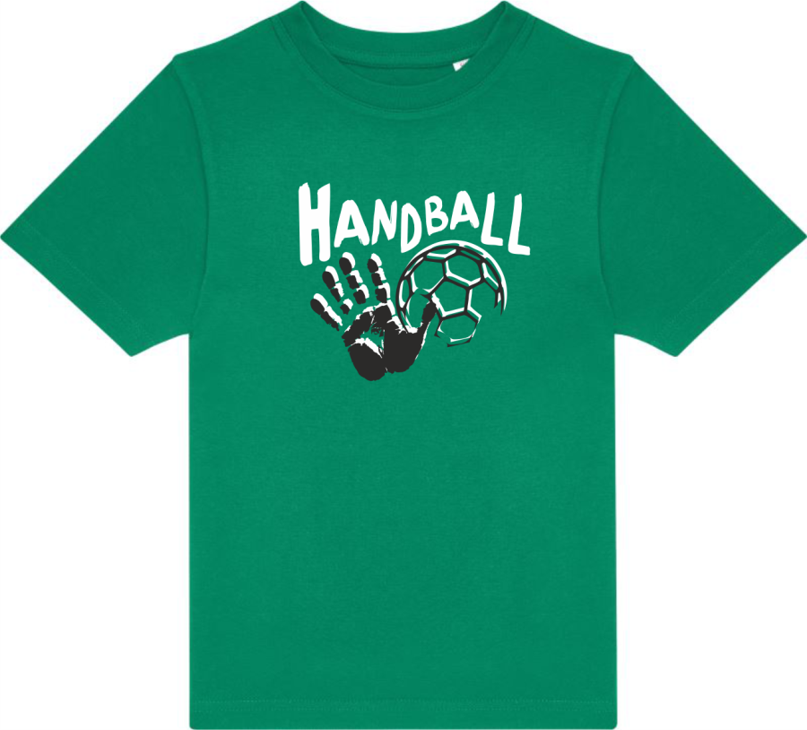 Handballshirt in schwarz mit neongrünem Motiv