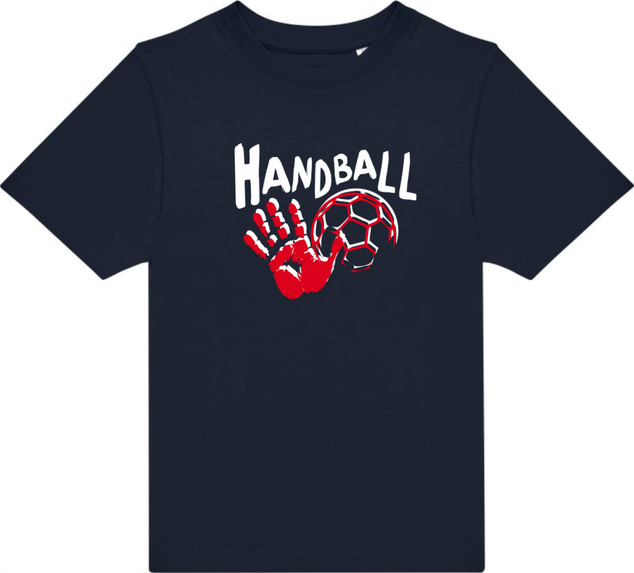 Handballshirt in schwarz mit neongrünem Motiv