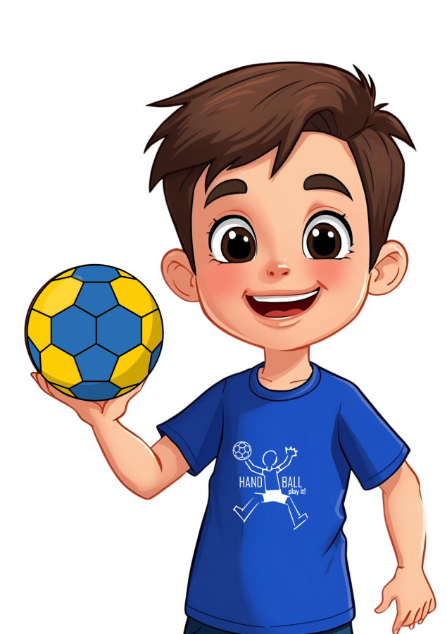 Handballshirt in schwarz mit neongrünem Motiv