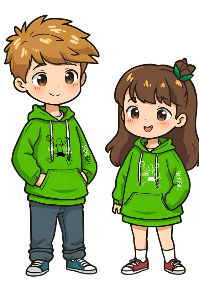 Handball Hoodie Play it Kids limegreen