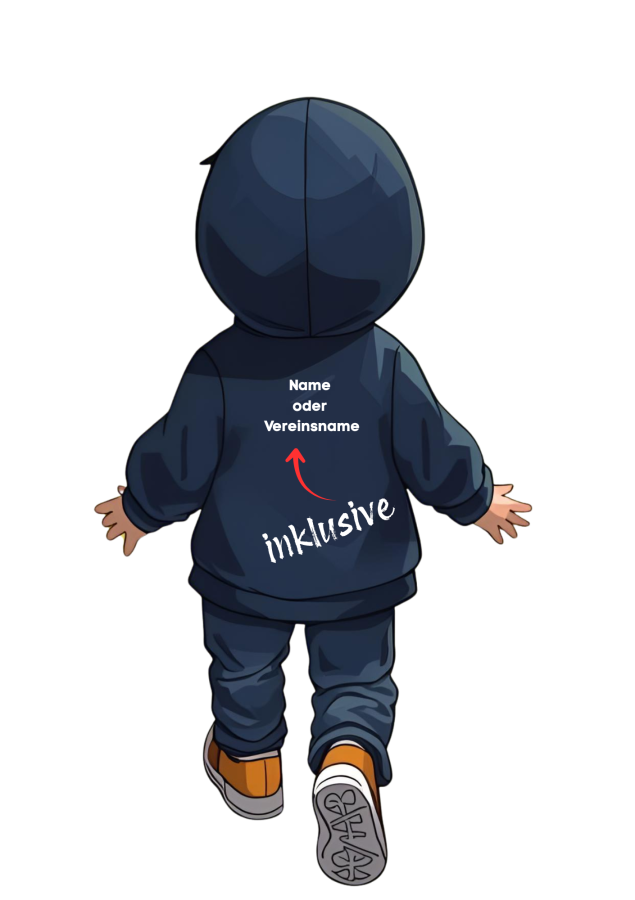 Handballhoodie mit schwarz pinken Aufdruck