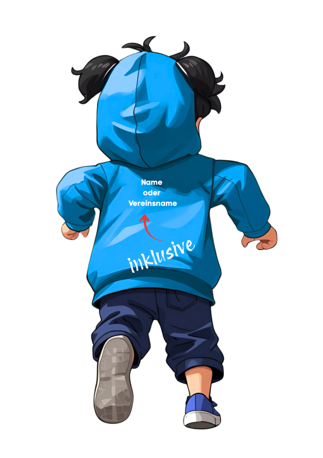 Handballhoodie mit schwarz pinken Aufdruck