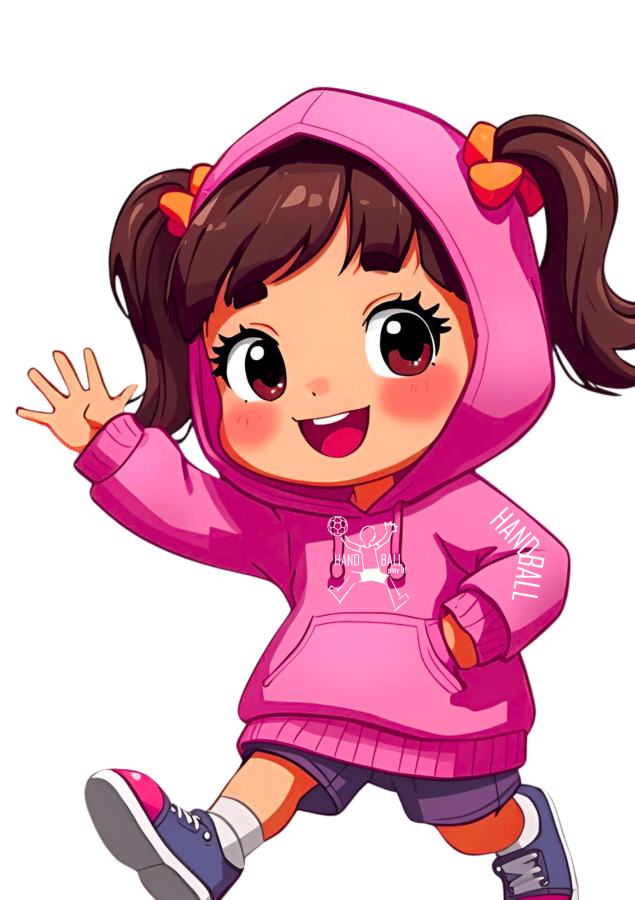 Handball Hoodie Play it Kids pink