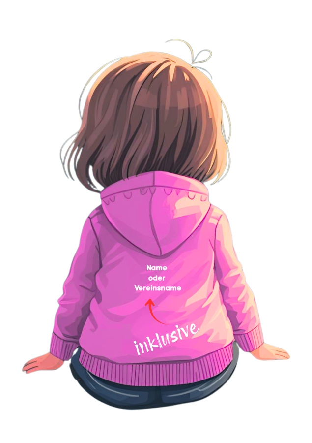 Handballhoodie mit schwarz pinken Aufdruck