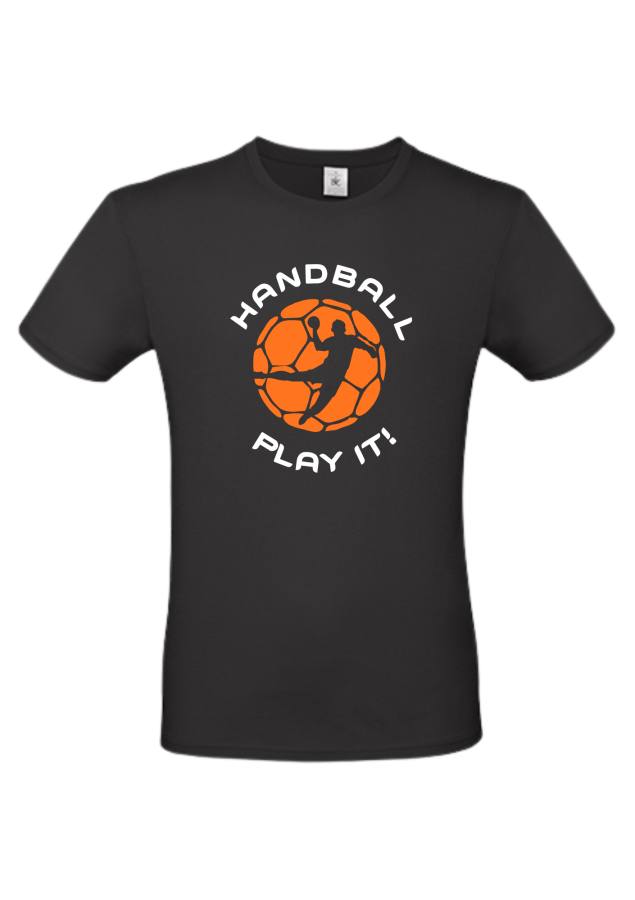 T-Shirt Handball Play it Men schwarz