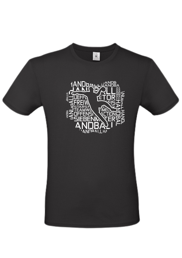 Preview: T-Shirt Handball Words Men schwarz