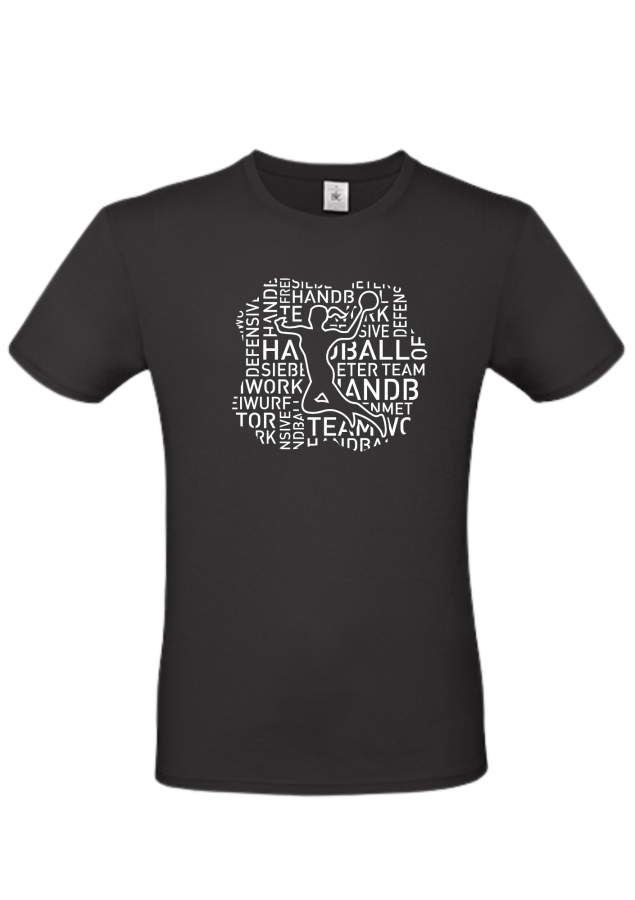 Preview: T-Shirt Handball Words Woman schwarz